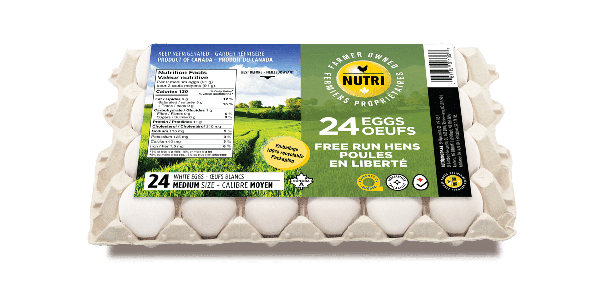 Free Run Hens Medium White Eggs
