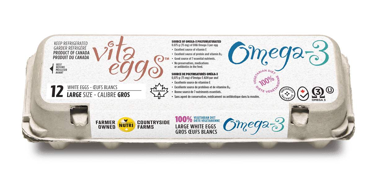Omega 3 large white eggs